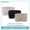 Biofresh Ladies' Antimicrobial Seamless Boyshort 3 pieces in a pack ULPBG4401