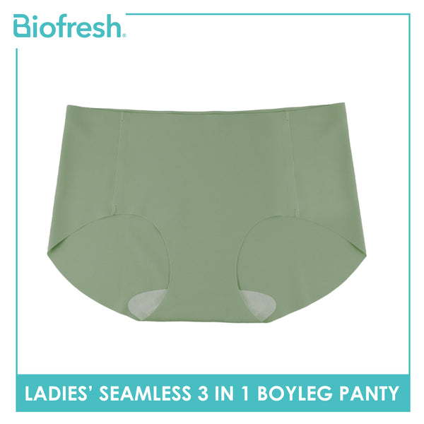 Biofresh Ladies' Antimicrobial Seamless Boyleg Panty 3 pieces in a pack ULPHG4401