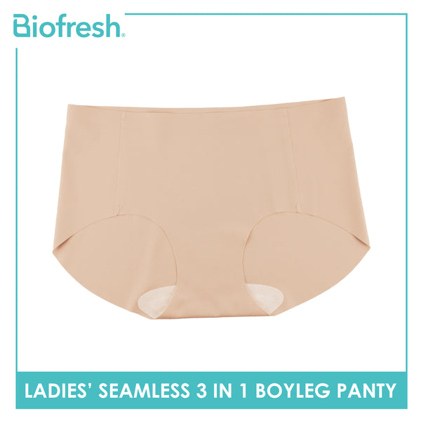 Biofresh Ladies' Antimicrobial Seamless Boyleg Panty 3 pieces in a pack ULPHG4401