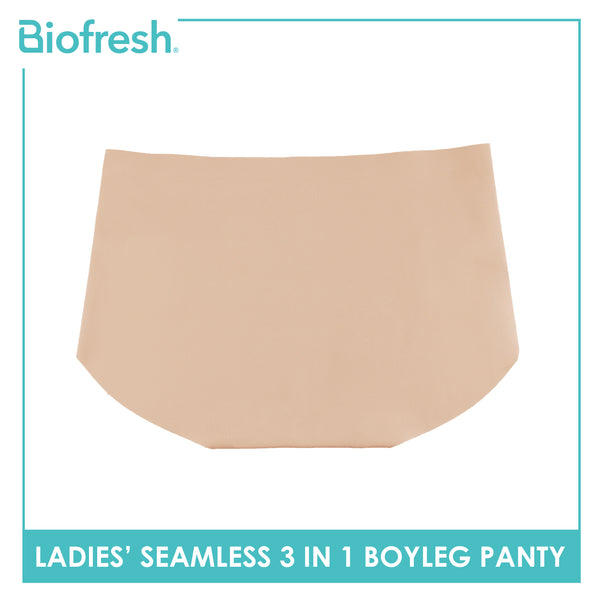 Biofresh Ladies' Antimicrobial Seamless Boyleg Panty 3 pieces in a pack ULPHG4401