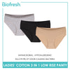 Biofresh Ladies' Antimicrobial Cotton Low Rise Panty 3 pieces in a pack ULPKG31