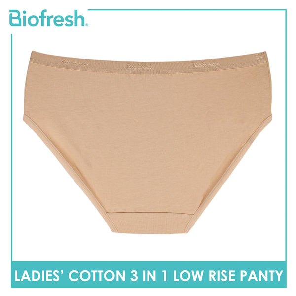 Biofresh Ladies' Antimicrobial Cotton Low Rise Panty 3 pieces in a pack ULPKG31