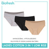 Biofresh Ladies' Antimicrobial Cotton Low Rise 3 pieces in a pack ULPKG31