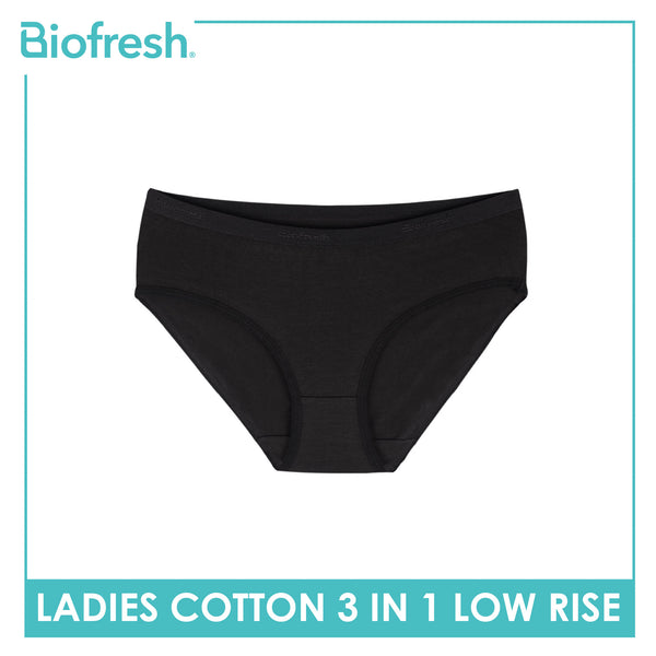 Biofresh Ladies' Antimicrobial Cotton Low Rise 3 pieces in a pack ULPKG31