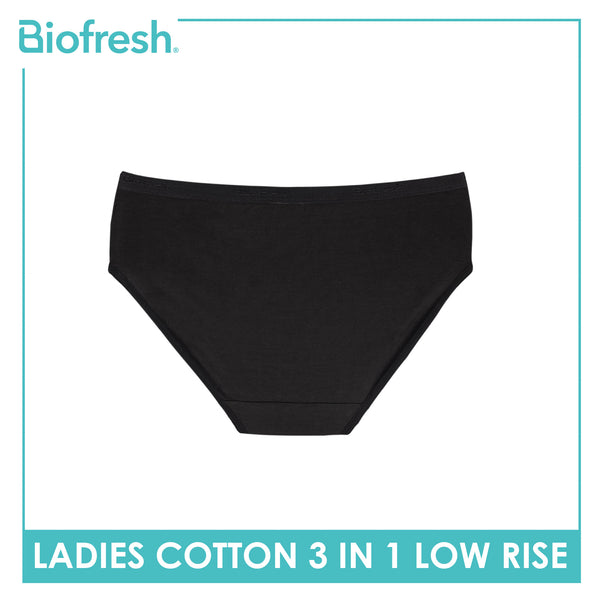 Biofresh Ladies' Antimicrobial Cotton Low Rise 3 pieces in a pack ULPKG31