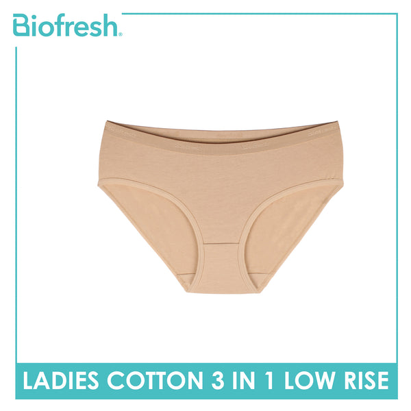 Biofresh Ladies' Antimicrobial Cotton Low Rise 3 pieces in a pack ULPKG31