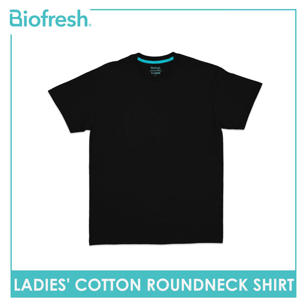 Biofresh Ladies' Antimicrobial Cotton Premium Slim Fit Roundneck Shirt 1 piece ULSR2