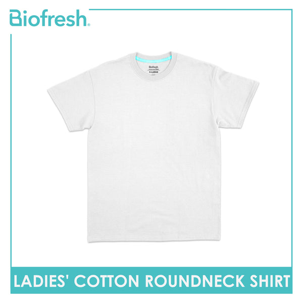 Biofresh Ladies' Antimicrobial Cotton Premium Slim Fit Roundneck Shirt 1 piece ULSR2