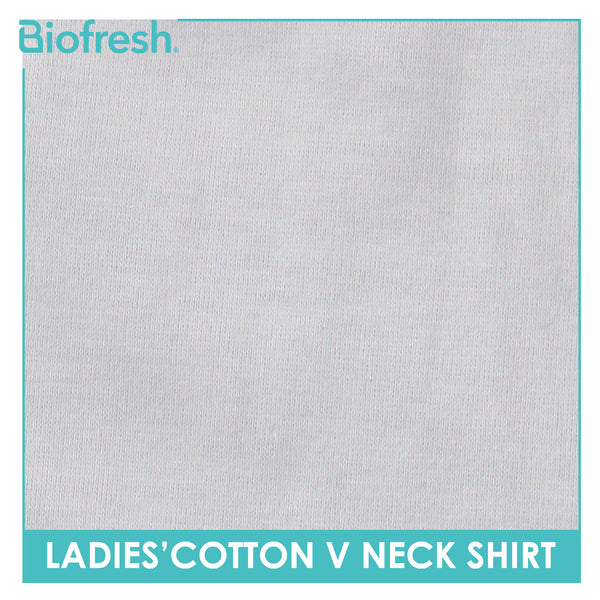 Biofresh Ladies’ Cotton Premium Slim Fit V-Neck Shirt 1 piece ULSV7
