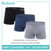 Biofresh Men's Antimicrobial Seamless Boxer Brief 3 pieces in a pack UMBBG23