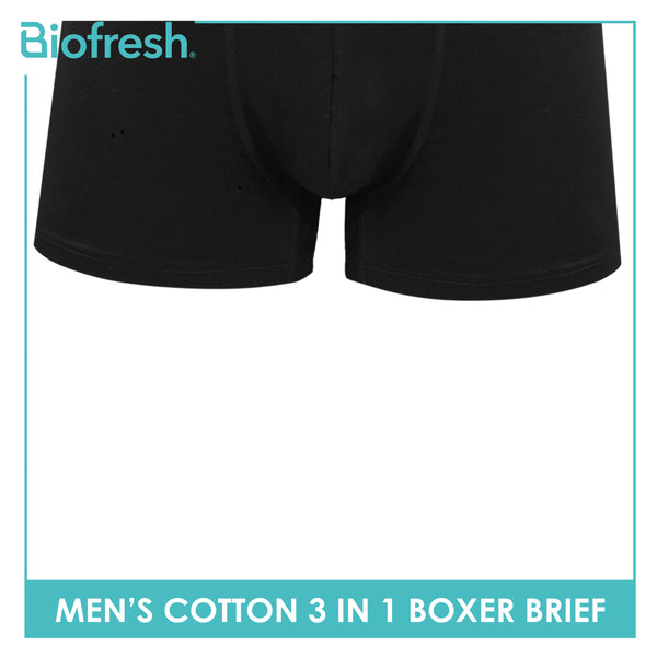 Biofresh Men's Antimicrobial Modal Cotton Boxer Brief 3 pieces in a pack UMBBG24