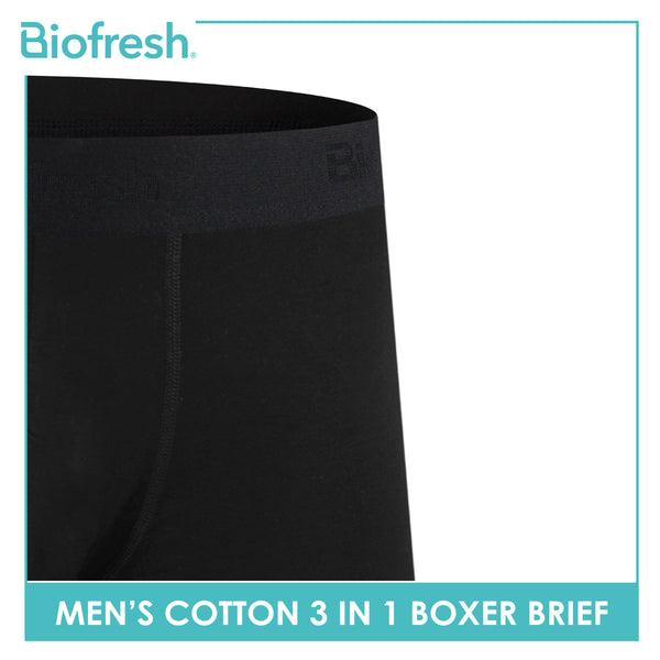 Biofresh Men's Antimicrobial Modal Cotton Boxer Brief 3 pieces in a pack UMBBG24