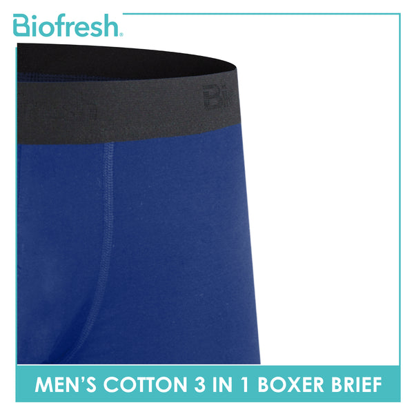 Biofresh Men's Antimicrobial Modal Cotton Boxer Brief 3 pieces in a pack UMBBG24