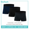 Biofresh Men's Antimicrobial Cotton Boxer Brief 3 pieces in a pack UMBBG27