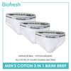 Biofresh Men's Antimicrobial Cotton Bikini Brief 3 pieces in a pack UMBKG0101