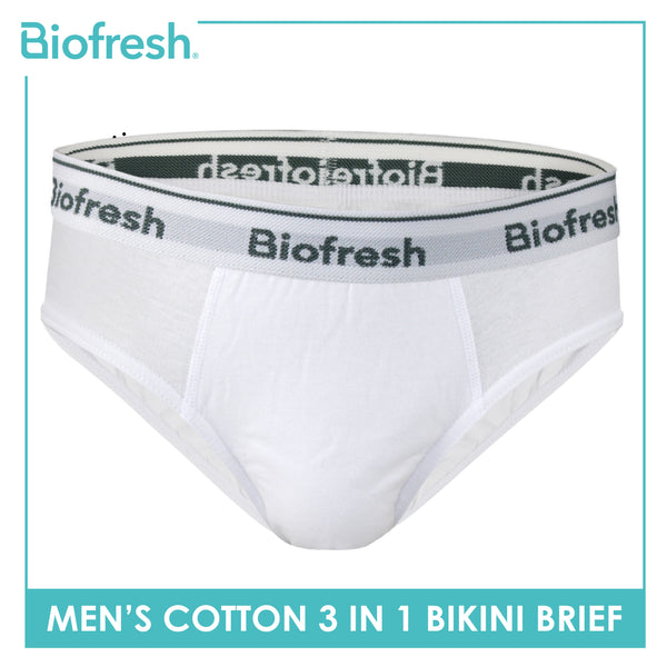 Biofresh Men's Antimicrobial Cotton Bikini Brief 3 pieces in a pack UMBKG0101
