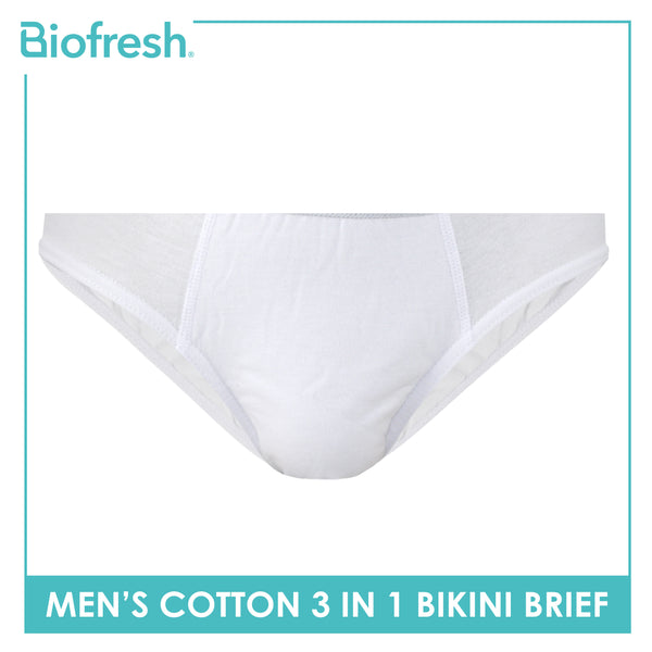 Biofresh Men's Antimicrobial Cotton Bikini Brief 3 pieces in a pack UMBKG0101
