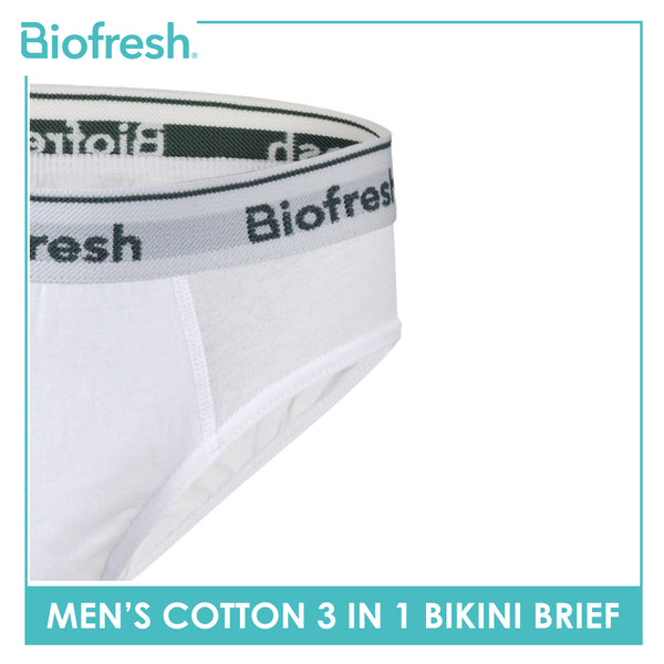 Biofresh Men's Antimicrobial Cotton Bikini Brief 3 pieces in a pack UMBKG0101