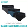 Biofresh Men's Antimicrobial Cotton Bikini Brief 3 pieces in a pack UMBKG12