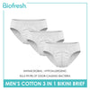 Biofresh Men's Antimicrobial Cotton Bikini Brief 3 pieces in a pack UMBSG12