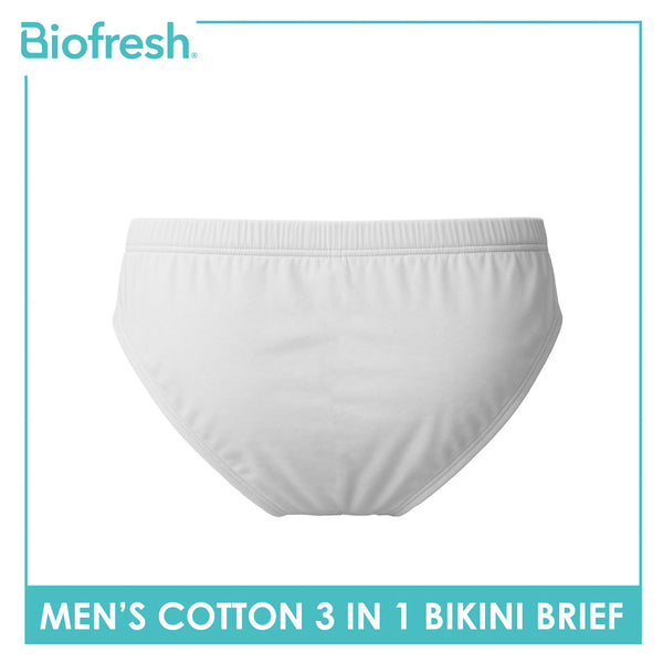 Biofresh Men's Antimicrobial Cotton Bikini Brief 3 pieces in a pack UMBSG12