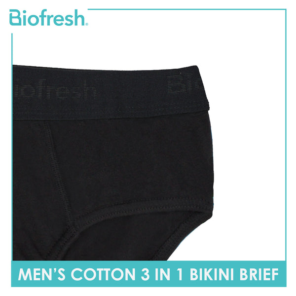 Biofresh Men's Antimicrobial Cotton Bikini Brief 3 pieces in a pack UMBSG1