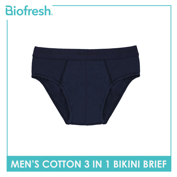 Biofresh Men's Antimicrobial Cotton Bikini Brief 3 pieces in a pack UMBSG1