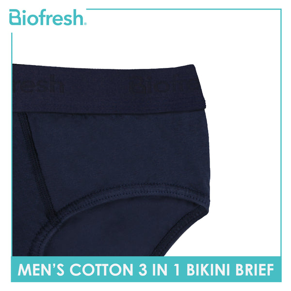 Biofresh Men's Antimicrobial Cotton Bikini Brief 3 pieces in a pack UMBSG1