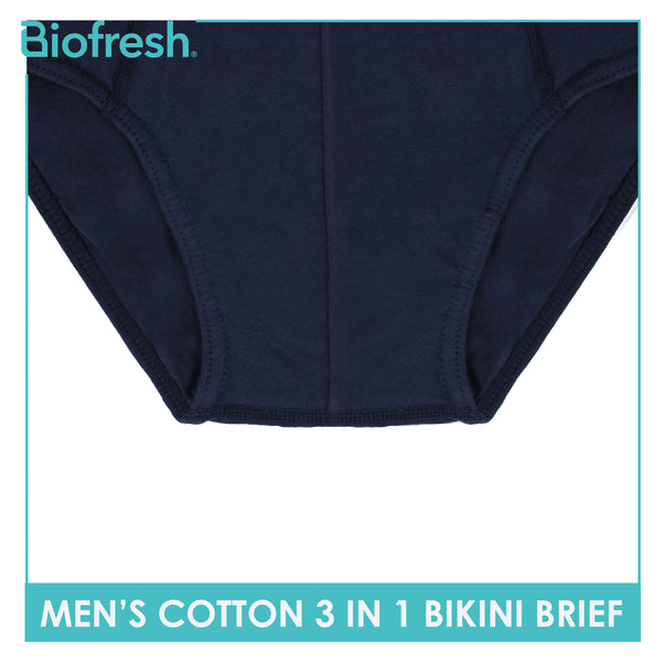 Biofresh Men's Antimicrobial Cotton Bikini Brief 3 pieces in a pack UMBSG1