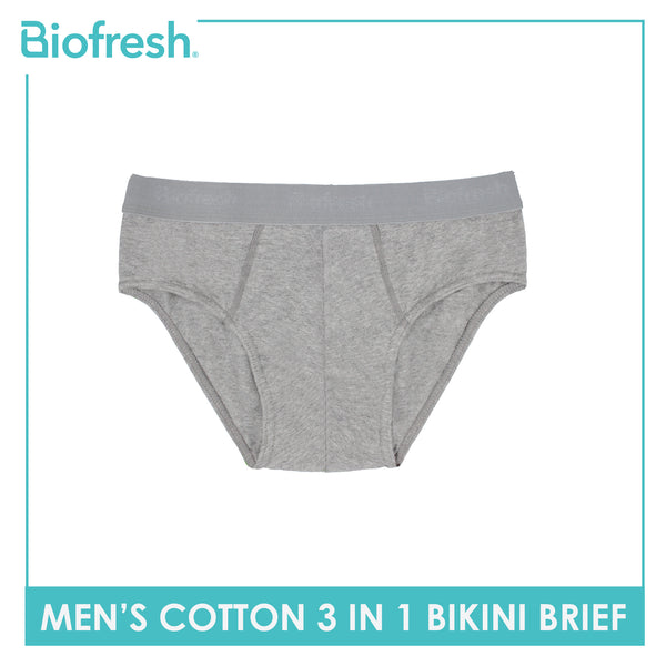 Biofresh Men's Antimicrobial Cotton Bikini Brief 3 pieces in a pack UMBSG1