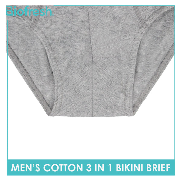 Biofresh Men's Antimicrobial Cotton Bikini Brief 3 pieces in a pack UMBSG1