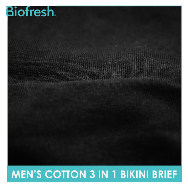 Biofresh Men's Antimicrobial Cotton Bikini Brief 3 pieces in a pack UMBSG1