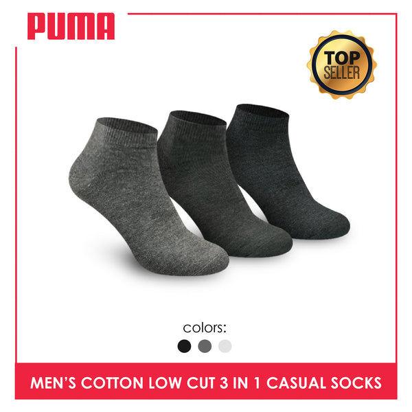 Puma Men's Cotton Lite Thin Casual Low Cut Socks 3 pairs in a pack PMCKG3