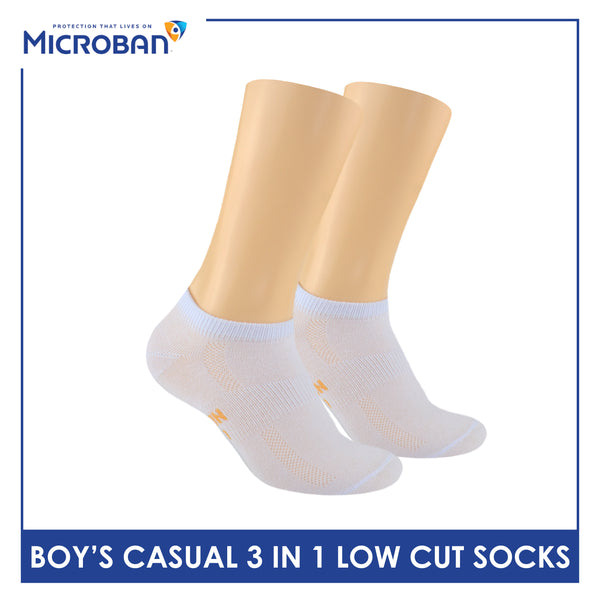 Microban Boy’s Cotton Lite Thin Casual Low Cut Socks 3 pairs in a pack VBCKG17