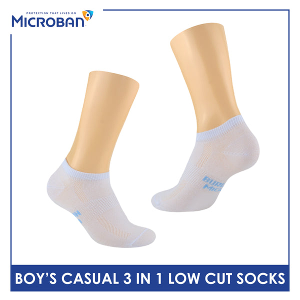 Microban Boy’s Cotton Lite Thin Casual Low Cut Socks 3 pairs in a pack VBCKG17