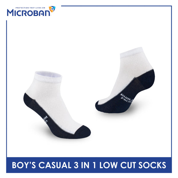 Microban Boy’s Cotton Lite Thin Casual Low Cut Socks 3 pairs in 1 pack VBCKG18