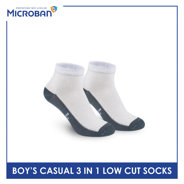 Microban Boy’s Cotton Lite Thin Casual Low Cut Socks 3 pairs in 1 pack VBCKG18