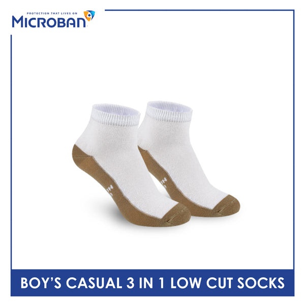 Microban Boy’s Cotton Lite Thin Casual Low Cut Socks 3 pairs in 1 pack VBCKG18