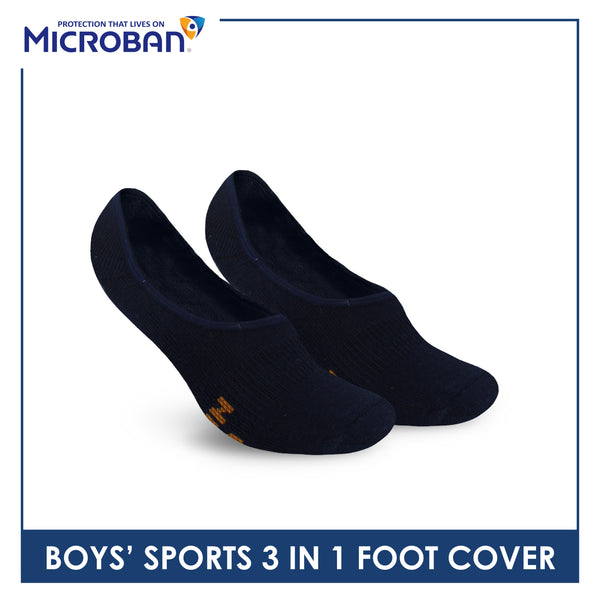 Microban Boys' Cotton Thick Sports Foot Cover 3 pairs in a pack VBSFG8