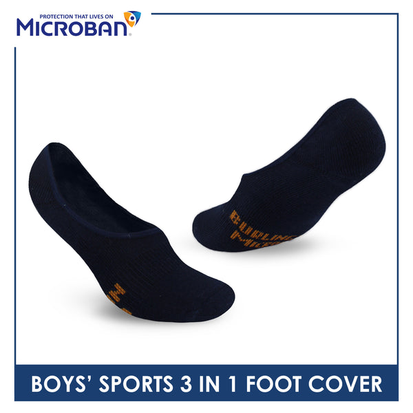 Microban Boys' Cotton Thick Sports Foot Cover 3 pairs in a pack VBSFG8