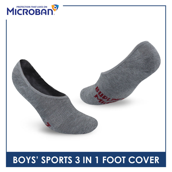 Microban Boys' Cotton Thick Sports Foot Cover 3 pairs in a pack VBSFG8