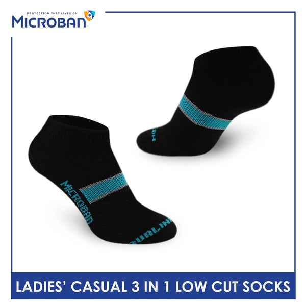Microban Ladies’ Cotton Lite Thin Casual Low Cut Socks 3 pairs in a pack VLCKG14
