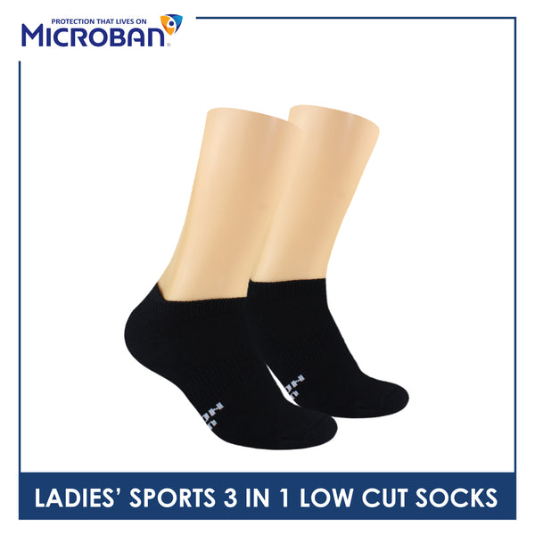 Microban Ladies’ Cotton Thick Sports Low Cut Socks 3 pairs in a pack VLSKG14