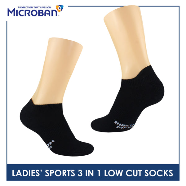 Microban Ladies’ Cotton Thick Sports Low Cut Socks 3 pairs in a pack VLSKG14