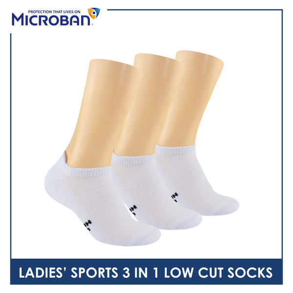 Microban Ladies’ Cotton Thick Sports Low Cut Socks 3 pairs in a pack VLSKG14