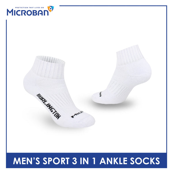 Microban Men’s Cotton Thick Sport Ankle Socks 3 pairs in a pack VMSKG19