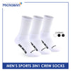 Microban Men's Cotton Thick Sports Crew Socks 3 pairs in a pack VMSKG20