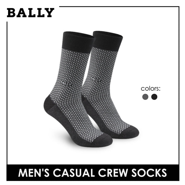 Bally Men's Mercerized Light Performance Dress Crew Socks 1 Pair YMM3201
