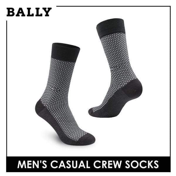 Bally Men's Mercerized Light Performance Dress Crew Socks 1 Pair YMM3201