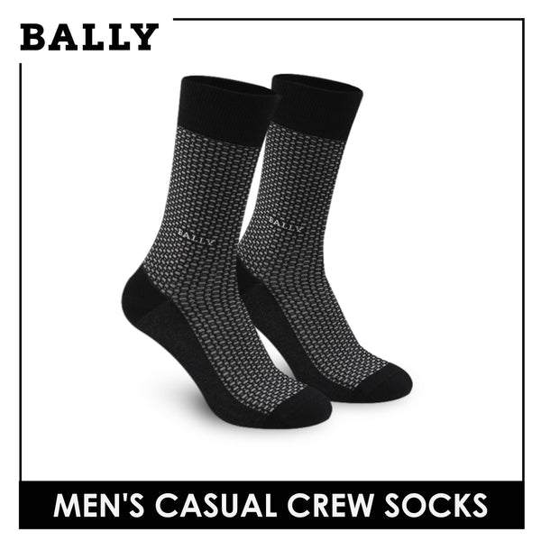Bally Men's Mercerized Light Performance Dress Crew Socks 1 Pair YMM3201